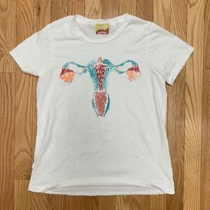 CUTERUS TEE - WHITE‎ - SIZE MEDIUM